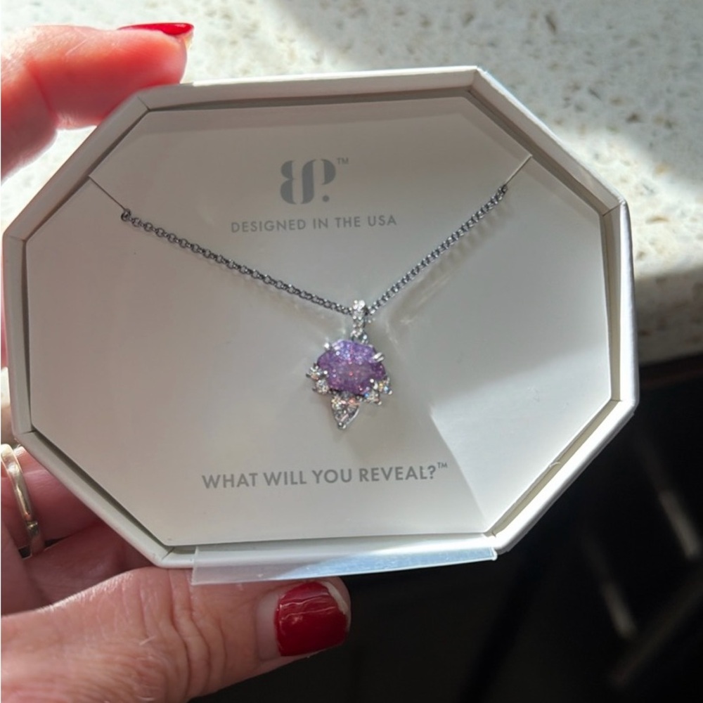 Sparkling Purple Pendant Necklace by BP